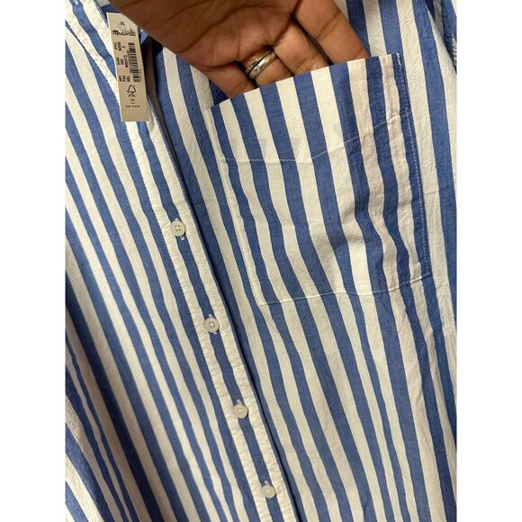 Madewell Signature Poplin Oversized Shirt Womens Sz S NJ590 - Picture 8 of 12